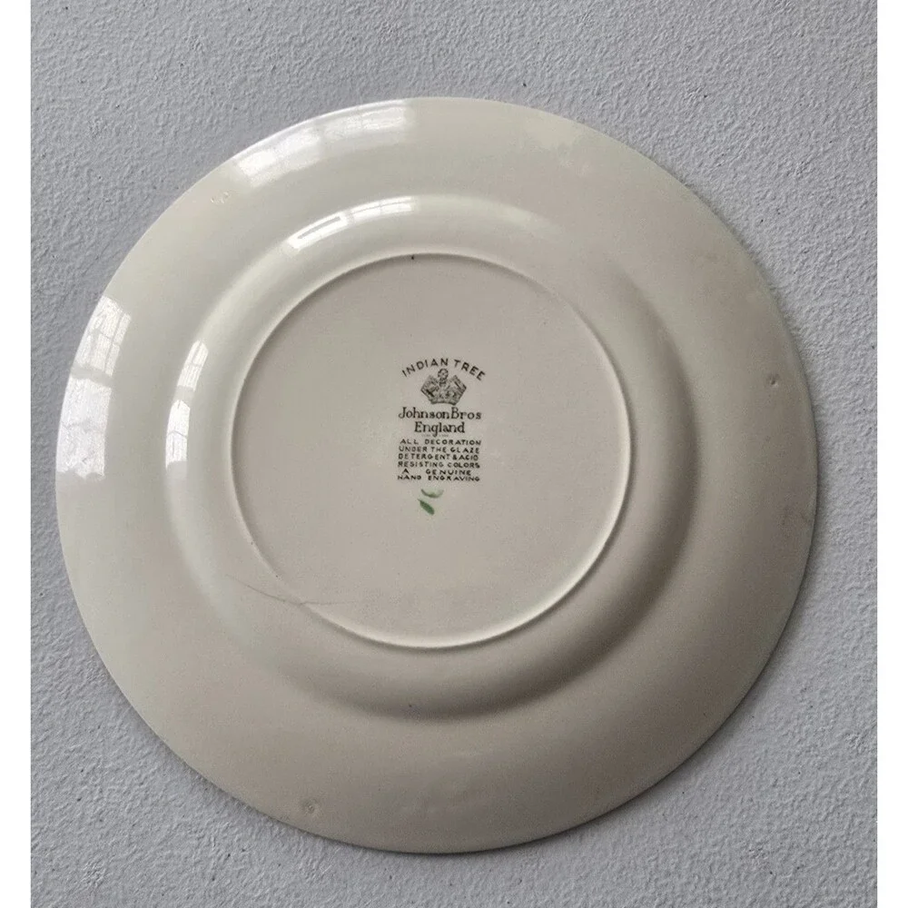 Vintage JOHNSON BROTHERS INDIAN TREE 8 INCH Salad /Dessert Plate Replacement